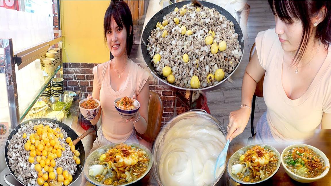 Em gái xinh đẹp chia sẻ quy trình nấu Bánh Đúc quết tay bán 1000 chén ngày ở Sài Gòn